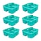 Storex Small Caddy, Teal, 6PK 00952U06C - alternate 1